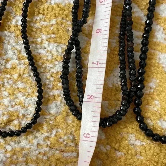 Set of Three black crystal and sterling silver necklaces NWOT - Picture 4 of 4